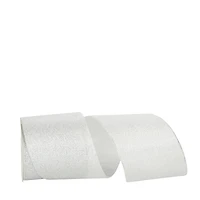 JAM Paper 3" x 10yd. Silver Woven Shimmer Wired Ribbon