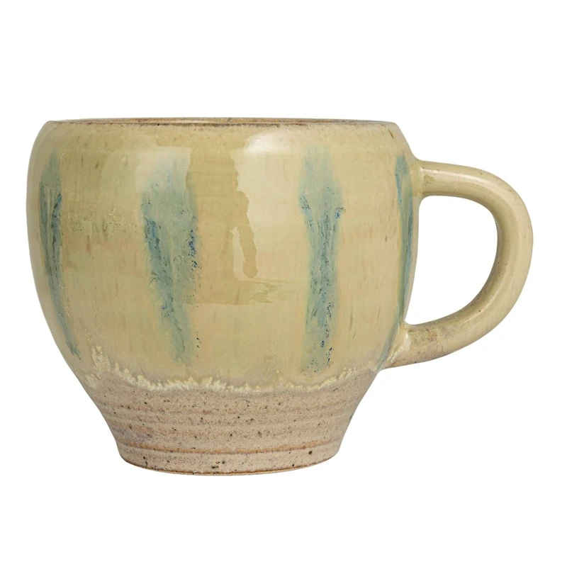 Hello Honey® 12oz. Green & Blue Geometric Stoneware Mug Set