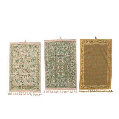 Hello Honey® Multicolor Pattern Printed Cotton Tea Towels with Tassels Set