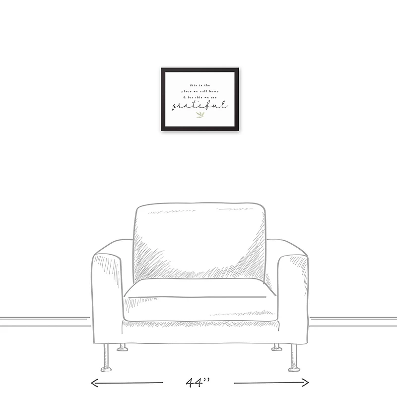 For this we are Grateful 11" x 14" Black Framed Canvas