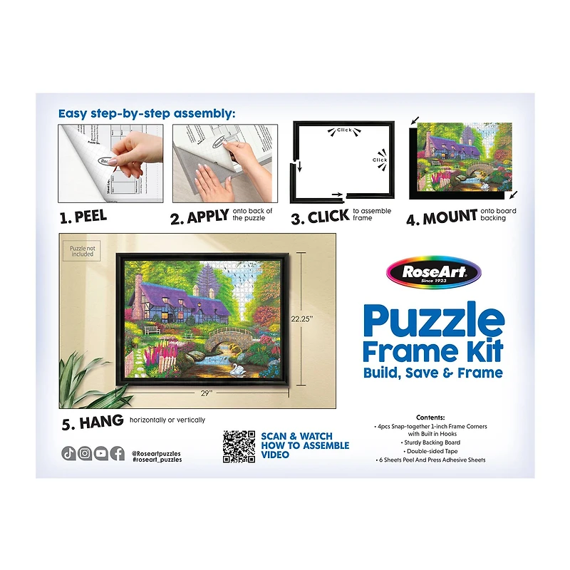 RoseArt Brown Puzzle Frame Kit