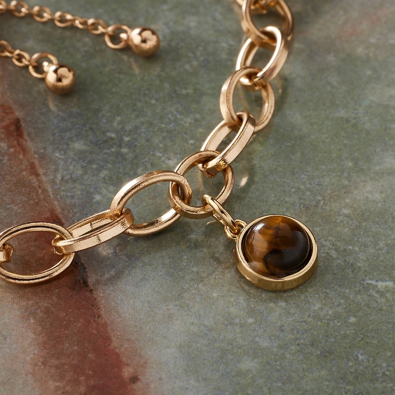 Round Tiger's Eye Charm by Bead Landing™