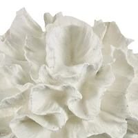 9" Cream Resin Coral Textured Sculpture