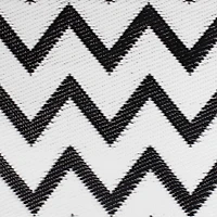 Black & White Chevron Rectangular Outdoor Area Rug, 4ft. x 6ft.