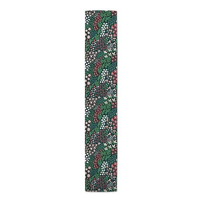 90'' Floral Pattern Cotton Twill Table Runner