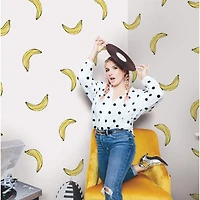 RoomMates Mr. Kate Banana Print Peel & Stick Wallpaper