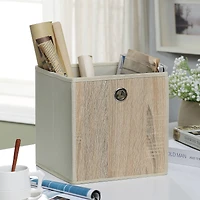 Organize It All Faux Wood Storage Cube