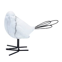 Marble Print Bird Figurines Set