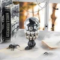 Glitzhome® 100mm 7.25"H Halloween Resin Stacked Skull Waterglobe