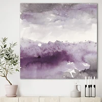 Designart - Midnight at the Lake II Amethyst and Grey