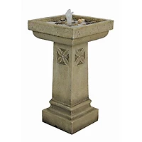Design Toscano 2.3ft. Beige Chapel Manor Pedestal Garden Fountain