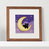 6" x 6" Cat & Moon Needlepoint Kit by Loops & Threads®