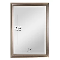 Head West Brushed Nickel Framed Wall Mirror