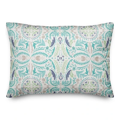 Blue Watercolor Pattern 14" x 20" Throw Pillow