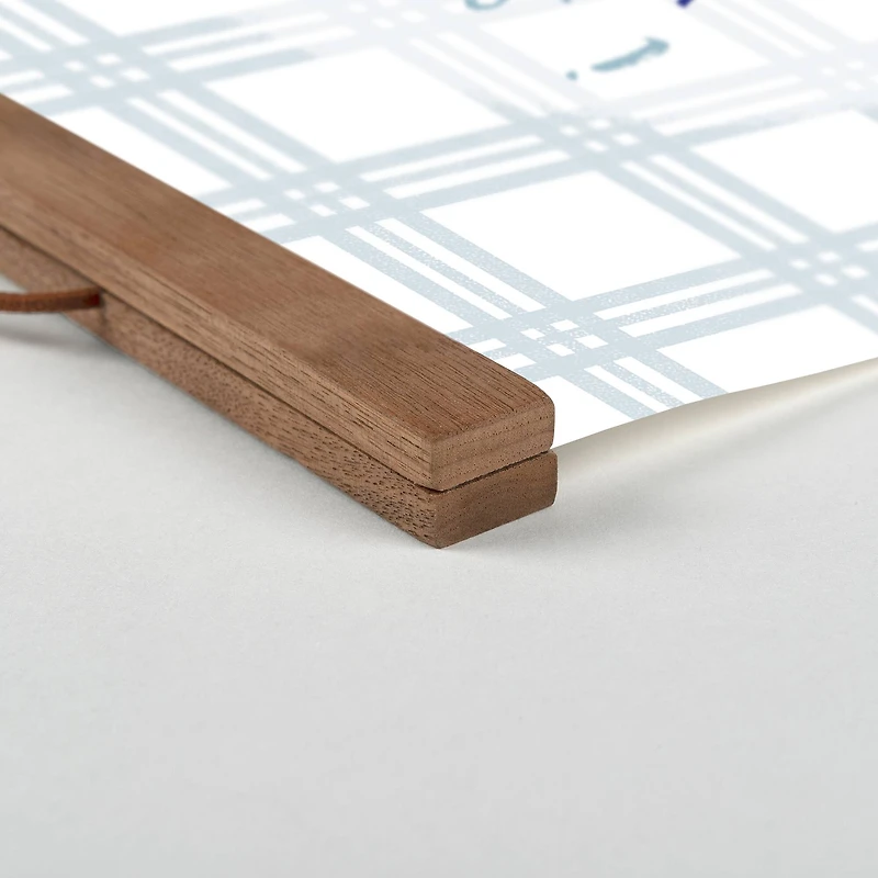 I Smile Because You're My Dad Teak Hanging Canvas