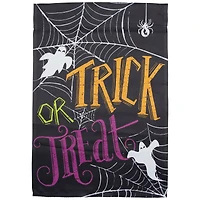 28" x 40" Spider Webs & Ghosts Trick or Treat Outdoor Garden Flag