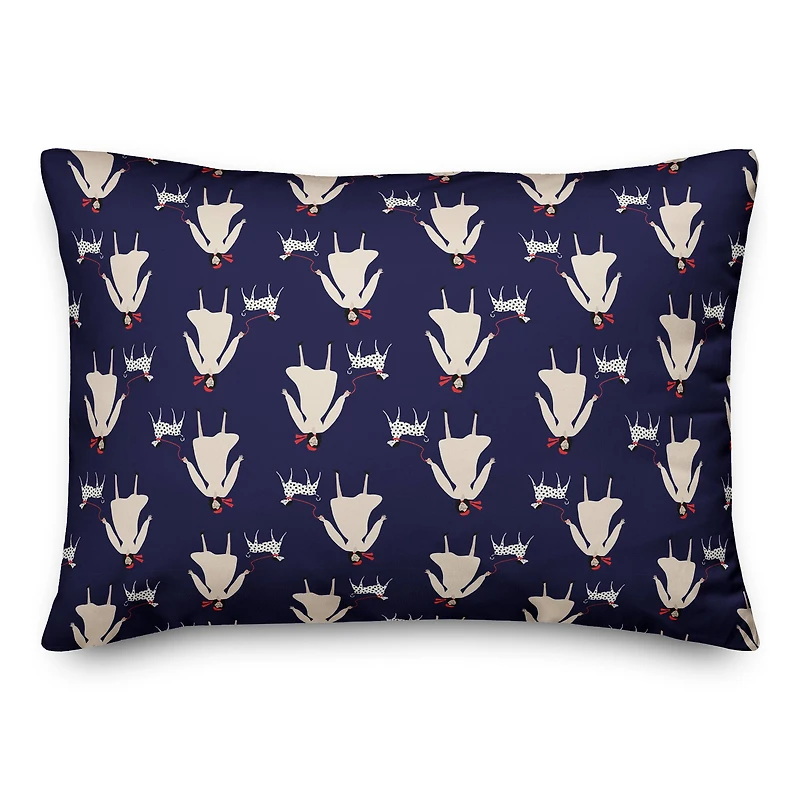 La Vie en Rose Rectangle Throw Pillow