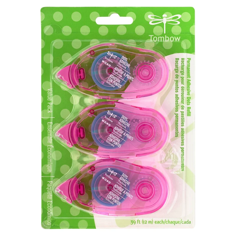 6 Packs: 3 ct. (18 total) Tombow Mono Dot Adhesive Tape Refills