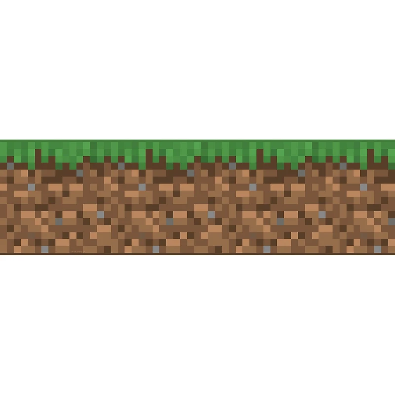RoomMates Minecraft Iconic Grass Peel & Stick Wallpaper Border