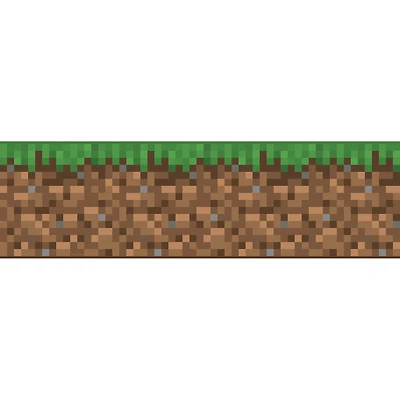 RoomMates Minecraft Iconic Grass Peel & Stick Wallpaper Border