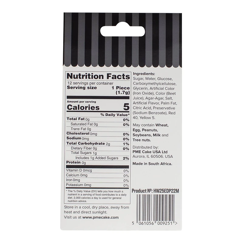 PME Cake Sweet Street® Skulls with Pink Bows Icing Decorations