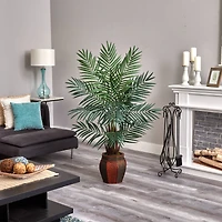 5ft. Potted Areca Palm Tree in Decorative Planter