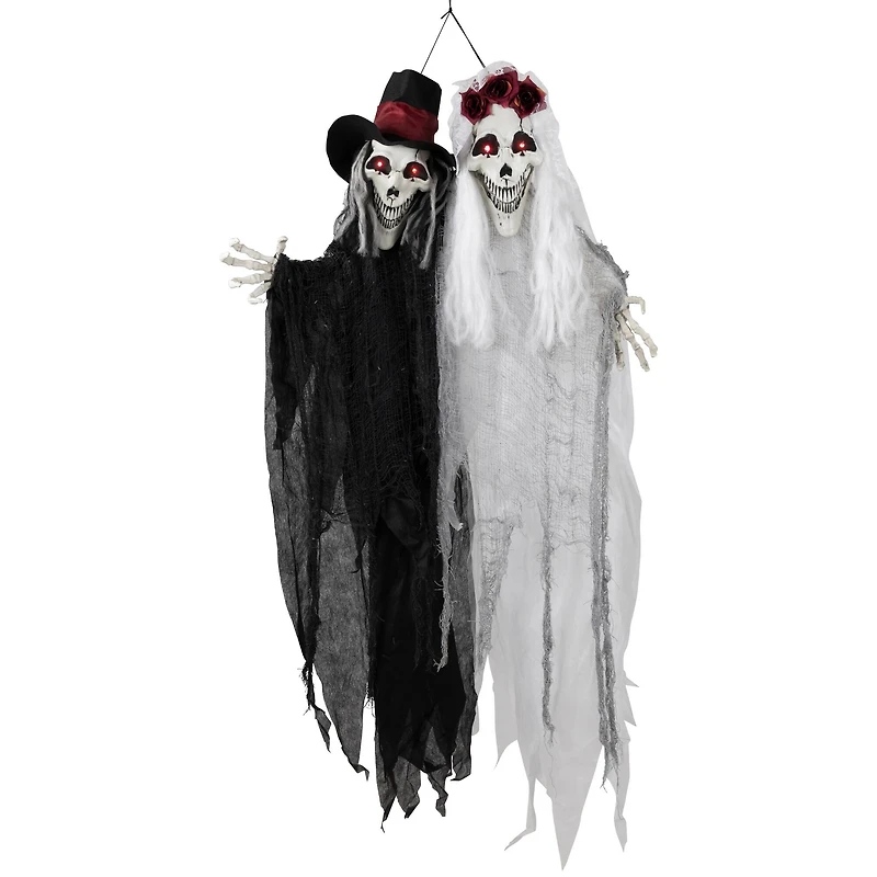 47" Lit Vampire Couple with Sound Halloween Decoration