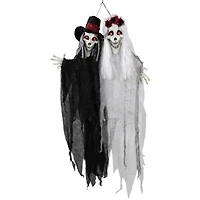 47" Lit Vampire Couple with Sound Halloween Decoration 