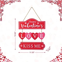 Glitzhome® 13.5" Valentine's Wooden Love Door Hanger