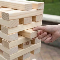 Toy Time Outdoor Giant Wooden Blocks Tower Stacking Game Set