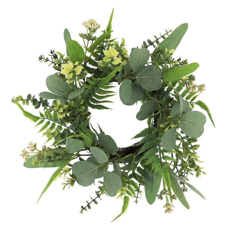 12" Mini Eucalyptus & Sedum Wreath by Ashland®