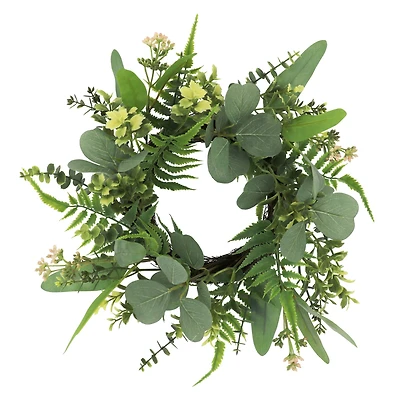 12" Mini Eucalyptus & Sedum Wreath by Ashland®