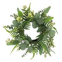 12" Mini Eucalyptus & Sedum Wreath by Ashland®