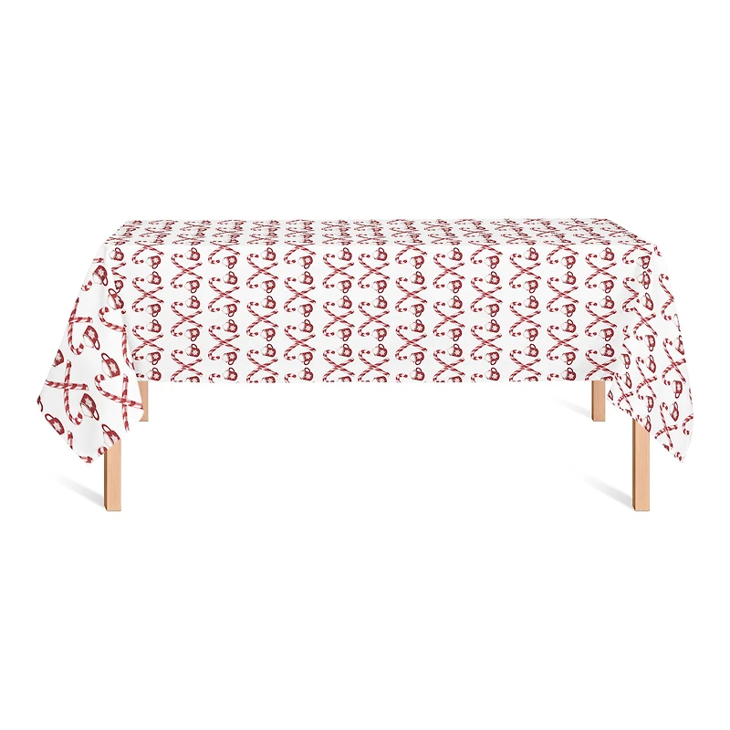 102'' Candy Cane Hot Chocolate Tablecloth