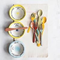 Hello Honey® 4.5" French Casino Themed Stoneware Bowl Set