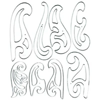 Westcott C-Thru French Curve Set, 8ct.
