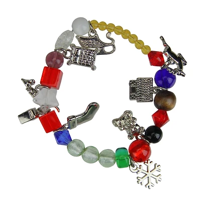 7.5" The Night Before Christmas Adjustable Beaded Bracelet