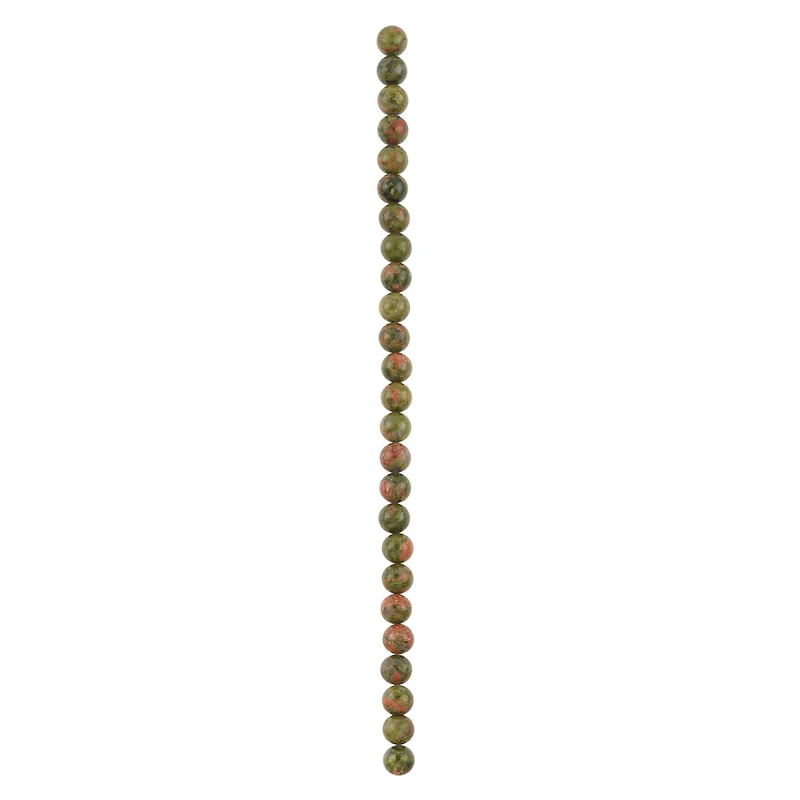 Green & Orange Unakite Round Beads, 10mm by Bead Landing™