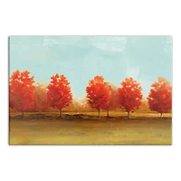 Fall Day Trees 36" x 24" Canvas Wall Art