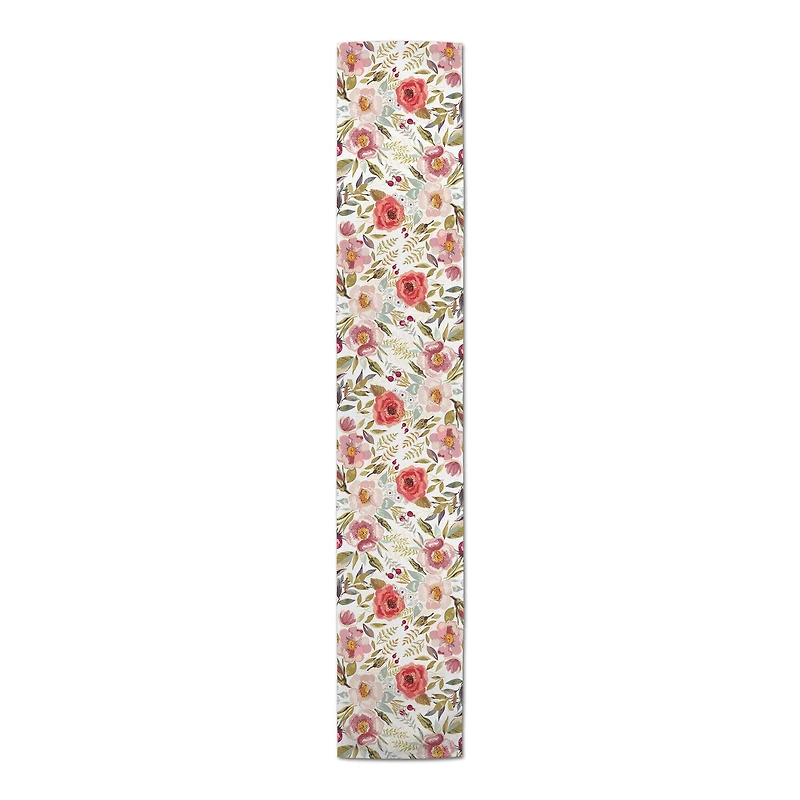 Large Florals Outdoor Table Runner