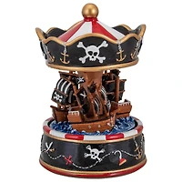 6.5" Children's Rotating Pirate Ship Carousel Music Box
