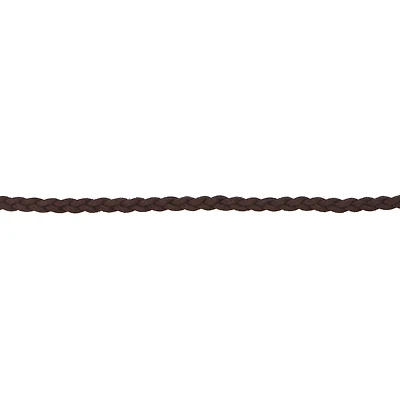 1/4" Dark Brown Faux Leather Braid Trim by Celebrate It®