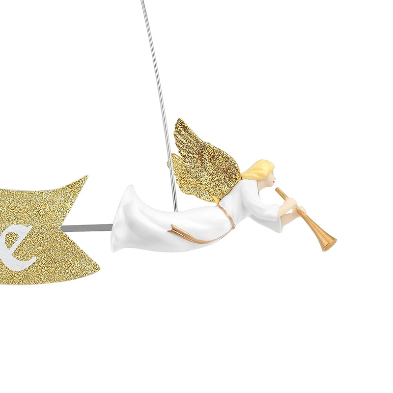 Angel with Banner Animated Tree Topper
