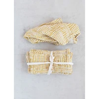 Hello Honey® Yellow Kuba Cloth Print Cotton Napkins, 4ct.