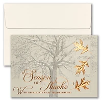 JAM Paper Blank Copper Thanksgiving Thank You Cards & Envelopes Set, 25ct. 