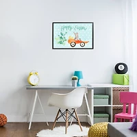 Stupell Industries Easter Carrot Car Bunny Framed Giclée Wall Art