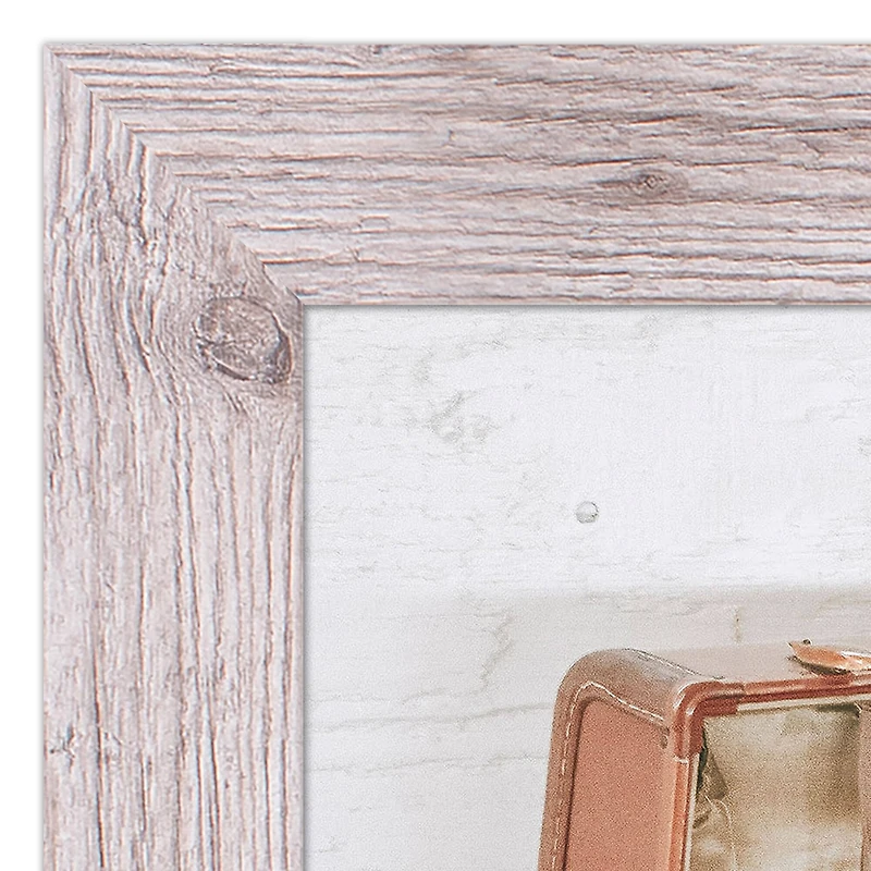 Suitcase Hydrangeas 16" x 16" Western White Framed Print