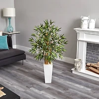 4ft. Bamboo Tree in White Tower Planter
