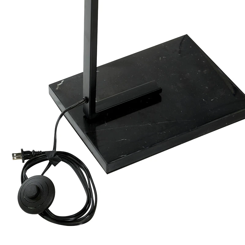 Black Metal Traditional Floor Lamp, 64" x 16" x 29"