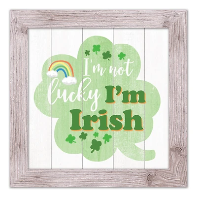 Not Lucky Irish Framed Print 16" x 16" Western White Framed Print
